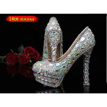 Новая коллекция свадебных алмазов высокий каблук Женская обувь (HCY02-1534)